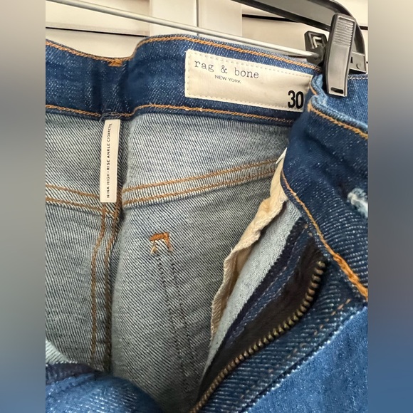 Rag & Bone Nina High-Rise Ankle Cigarette Leg Jeans Size 10 NWT (30) - Picture 6 of 8